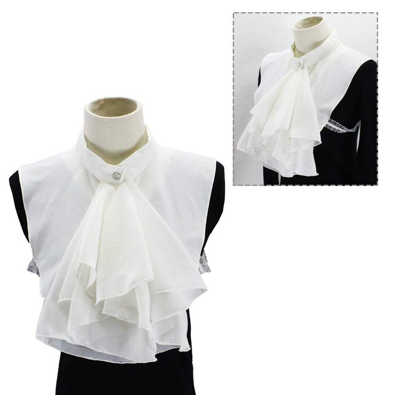 Joyci European Vintage Palace Adjustable Half Shirt Collar Chiffon Professional Suit False Collar Exaggerate Ruffle Flounce (AP6) - Image 2